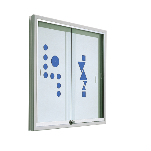 Informationsvitrine V9 aus Premium Stahlemaille mit Whiteboardrückwand B/H/T: wählbar, 94x7 cm