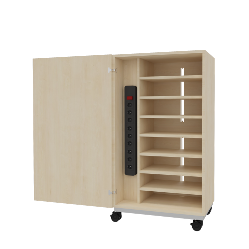 Notebookwagen mit 10 Fächern, fahrbar B/H/T: 71,7x151x42 cm