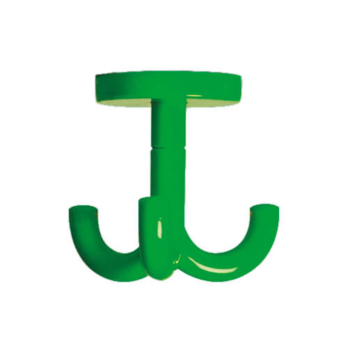 3er Kleiderhaken 06 grün