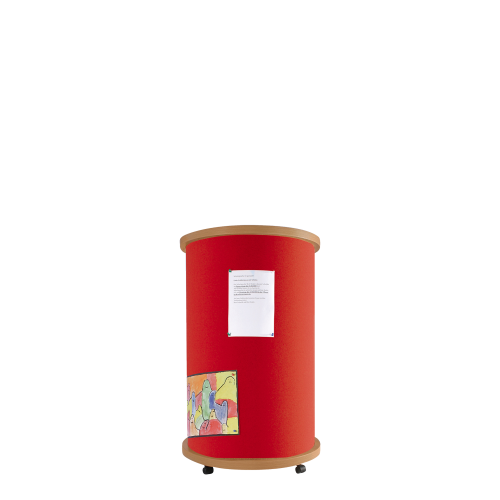 Mobile Litfaßsäule aus hochwertigem Klettenstoff Höhe: 130 cm, Durchmesser: 60 cm, Farben wählbar, fahrbar