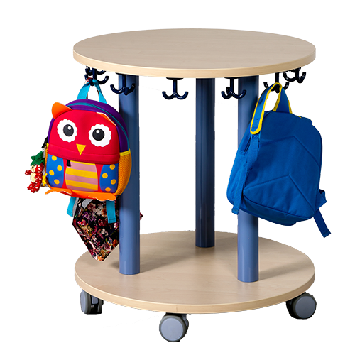 Taschenwagen rund mit 12 Dreifachhaken, Ø 70 cm, H: 75 cm