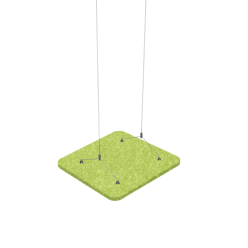 Akustikelement AKUSTIX Cumulos B/H/T: 60x60x1,8 cm, PET Deckenfliese, Hellgrün