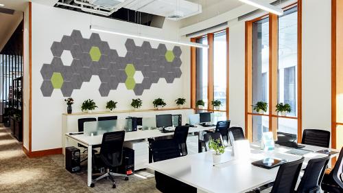 Akustikelement AKUSTIX Shape #13 B/H/T: 35x20x1,8 cm, PET Gestaltungspaneel in Raute-Form, Hellgrün