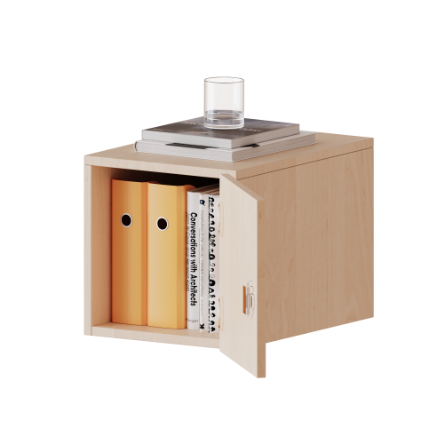 Aufsatzschrank für ErgoTray Serie, 1 Ordnerhöhe - Serie evo180 Gesamthöhe 36 cm, Breite 36,1 cm, 1 Tür