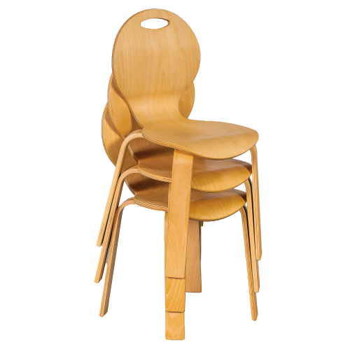 Stuhl PEARL, Sitzschale Natur Gestell aus Buche-Schichtholz, Sitzschale aus Buche-Sperrholz, Oberfläche Natur, verschiedene Sitzhöhen
