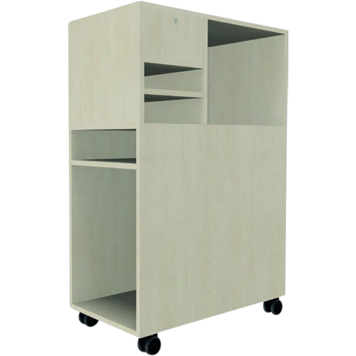 Schüler Depot im Klassenraum mit 6 Fächer, 1 Fach abschließbar B/H/T: 36,5x118x80 cm, für Tischhöhe 72 cm