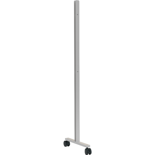 1 Paar Paneelbefestigung SOLIDO M Halterung für Raumteiler AKUSTIX Muram, mit feststellbaren Rollen und Stellfüßen verwendbar, Silber, RAL 9006