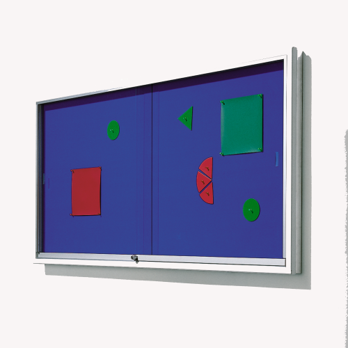 Informationsvitrine V9 mit Klettenstoffrückwand B/H/T: 100x93x8 cm