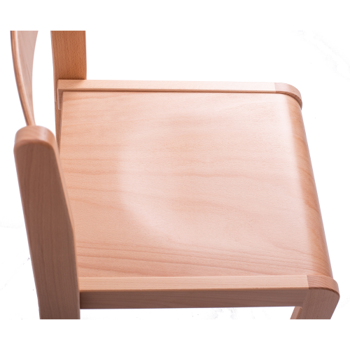 Stapelstuhl LIMBI Holzstuhl, Sitz natur lackiert, Sitzhöhe 21 cm