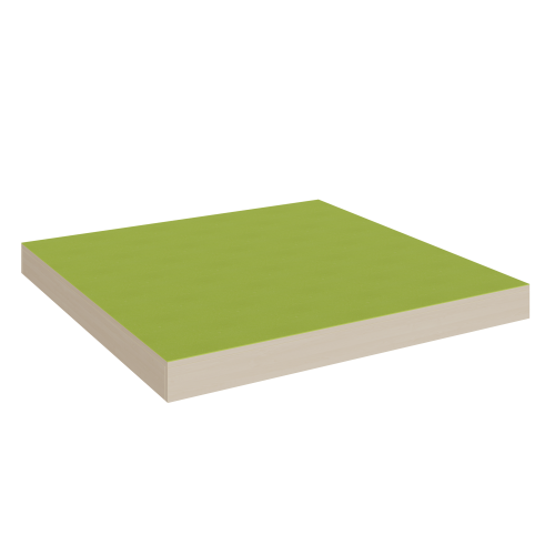 Quadrat-Podest rundum geschlossen, Linoleum-Deckplatte B/H/T: 150x13x150 cm