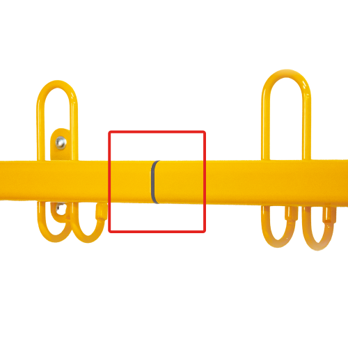 Verbinder für Garderobenleiste mit Dreifachhaken nach hinten optionales Zubehör für SHL-Garderobenleisten, Sicherheitshakenleisten mit Dreifachhaken
