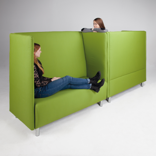 Akustiksofa 2-3 Sitzer, Bezug schwer entflammbar, 2er Set Je Sofa B/H/T: 146x132x77 cm