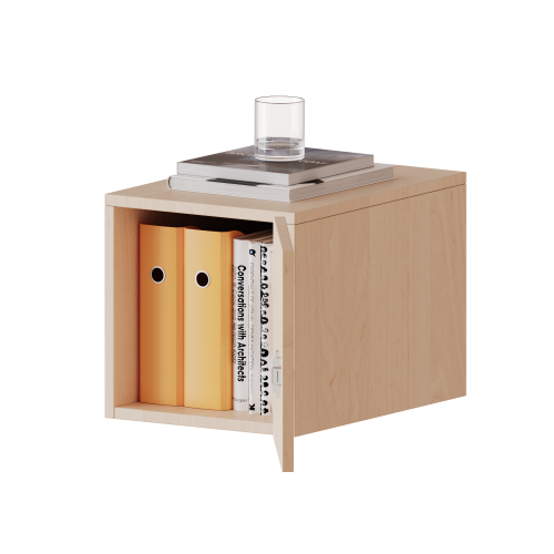 Aufsatzschrank für ErgoTray Serie, 1 Ordnerhöhe - Serie evo180 B/H/T: 36,1x36x40 cm, 1 Tür, Tür öffnet rechts